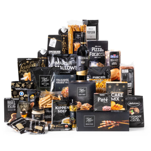 Zwart XL - Groot familie kerstpakket